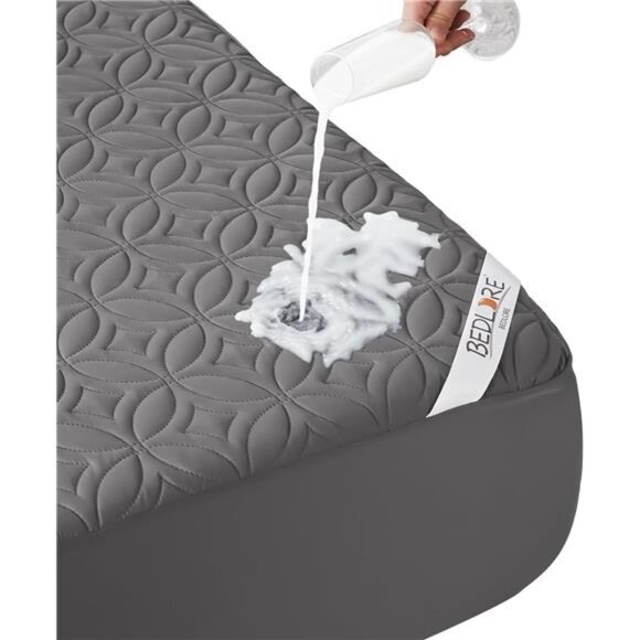 Waterproof Mattress Protector Queen Size Mattress Pad Noiseless with Deep Pocket